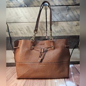 Calvin Klein Brown Reversible Tote. EUC